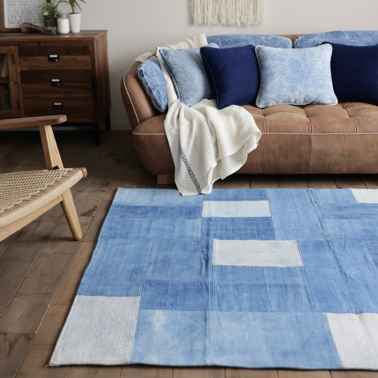 デニムパッチ ラグ