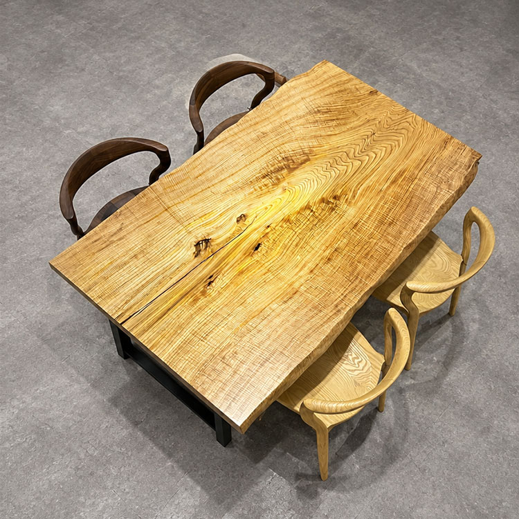 一枚板テーブル　クリ / 栗　K-IW-2112-489-6　(W160cm)