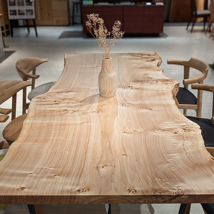 【SOLD OUT】一枚板　ポプラ　125-8　(W210cm)　ダイニングテーブル