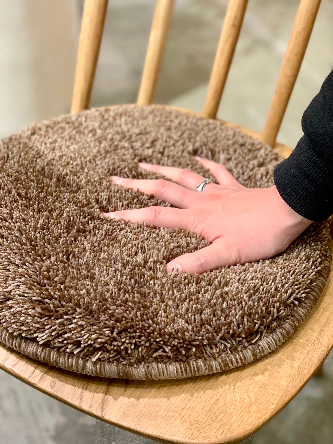 低反発ミックスシャギー チェアパッド