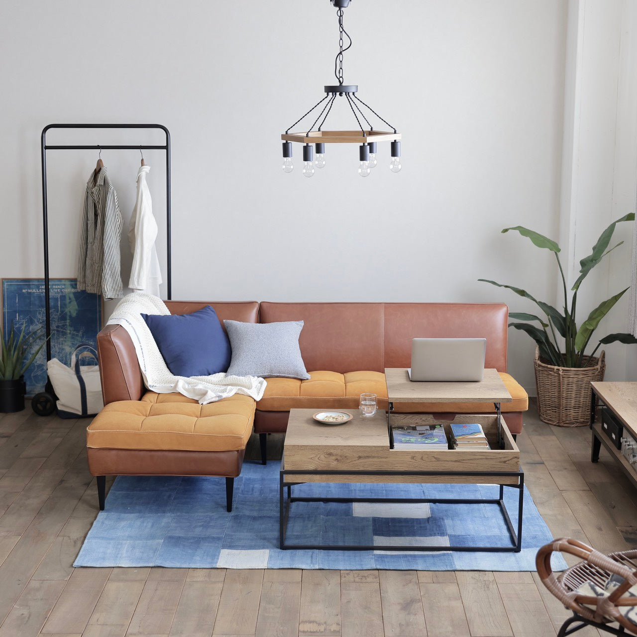 デニムパッチ ラグ