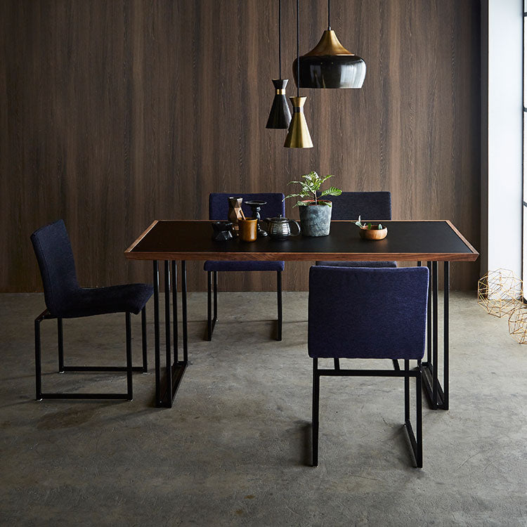 カラス ダイニングチェア スチール脚 ファブリック