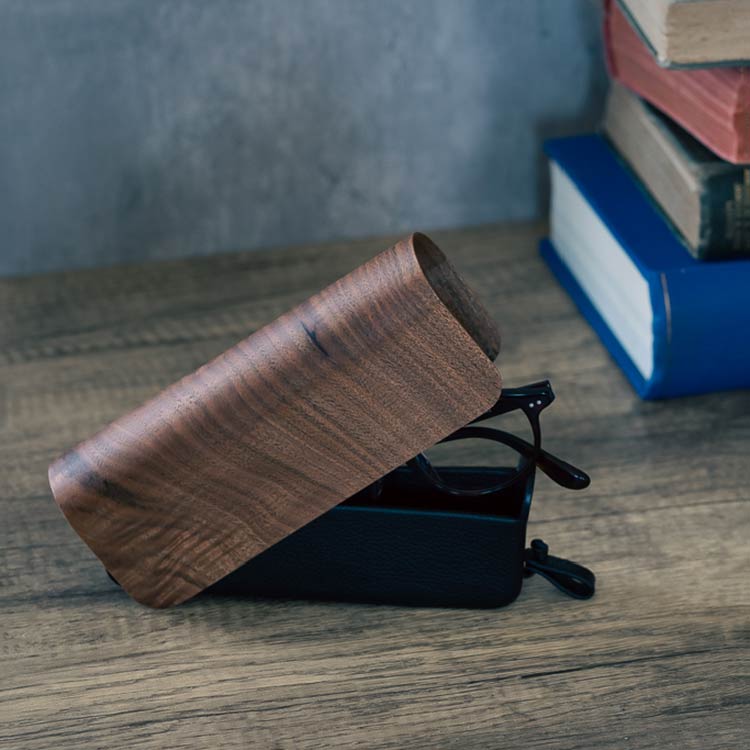 曲木のメガネケース　スライド型