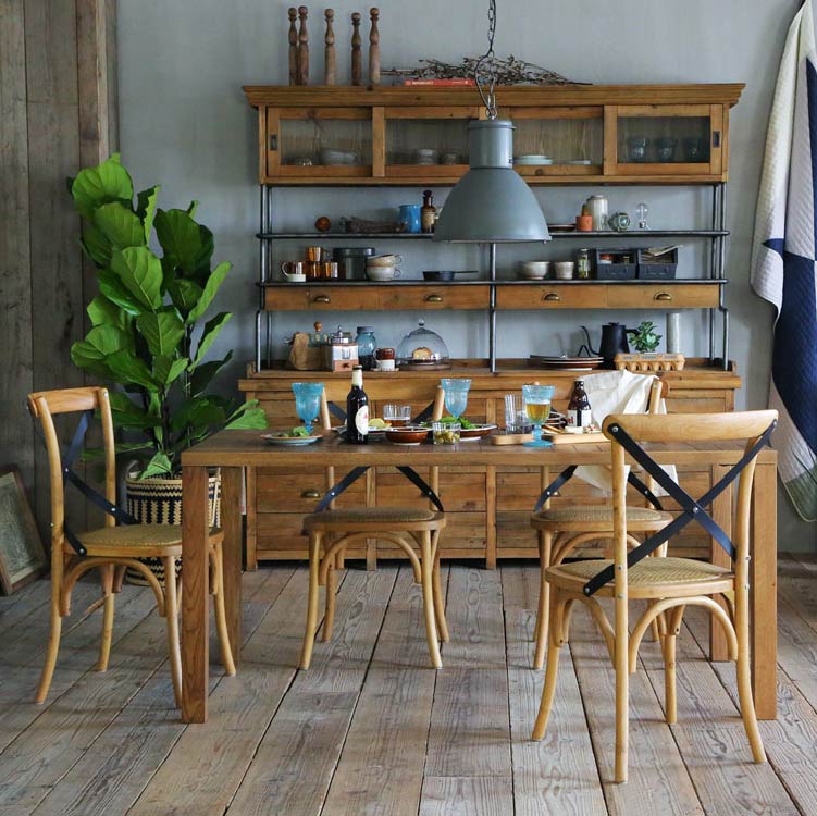 クロスバック ダイニングチェア