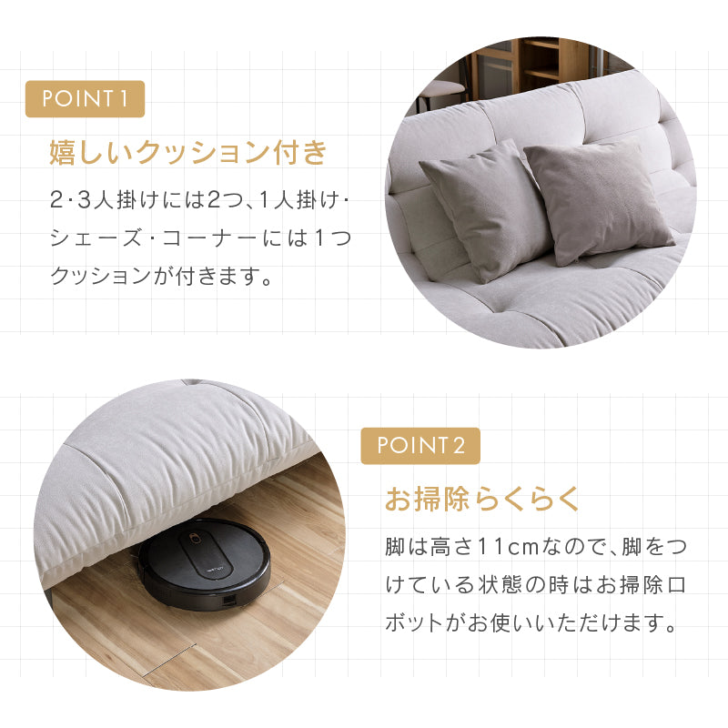 【旧モデル】プラリネ 3人掛けソファ 幅198cm #マスタード