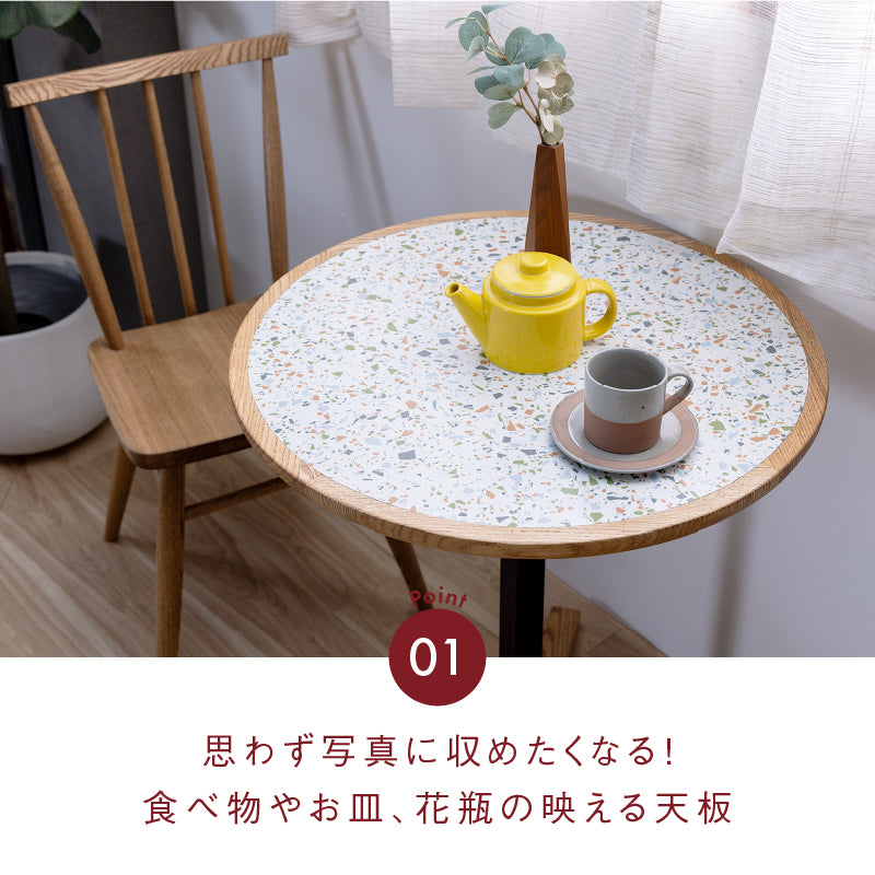 ﾀﾞｲﾆﾝｸﾞﾃｰﾌﾞﾙ/円(No:1269568) 丸み脚の円形ダイニングテーブル・セット ＜テーブル単品・5点セット