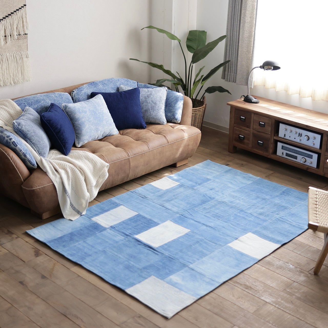 デニムパッチ ラグ