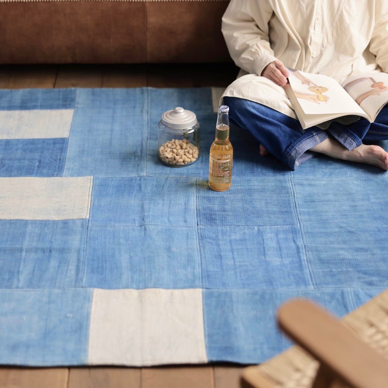 デニムパッチ ラグ