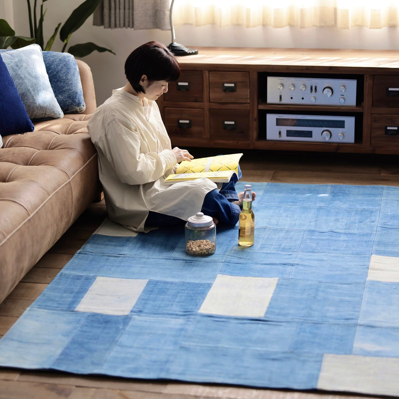 デニムパッチ ラグ