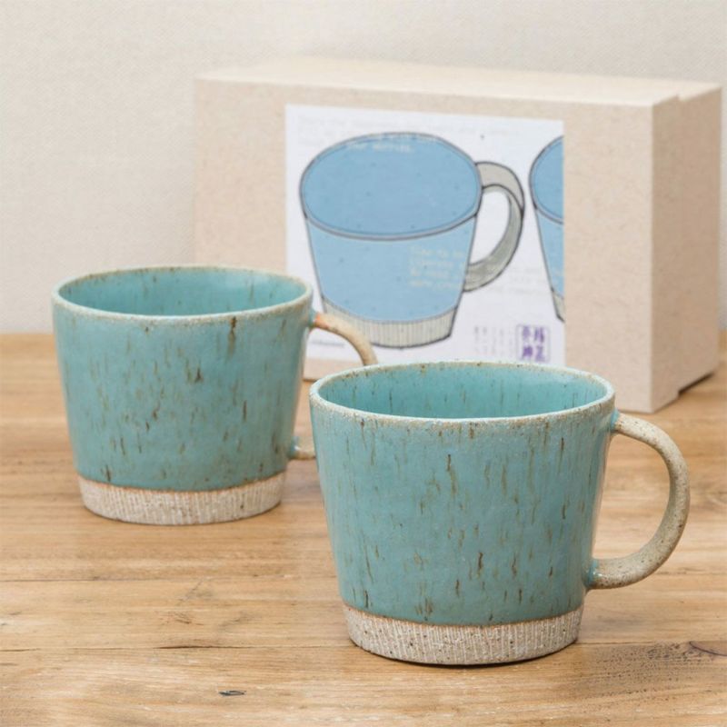 ターコイズブルーペアマグ