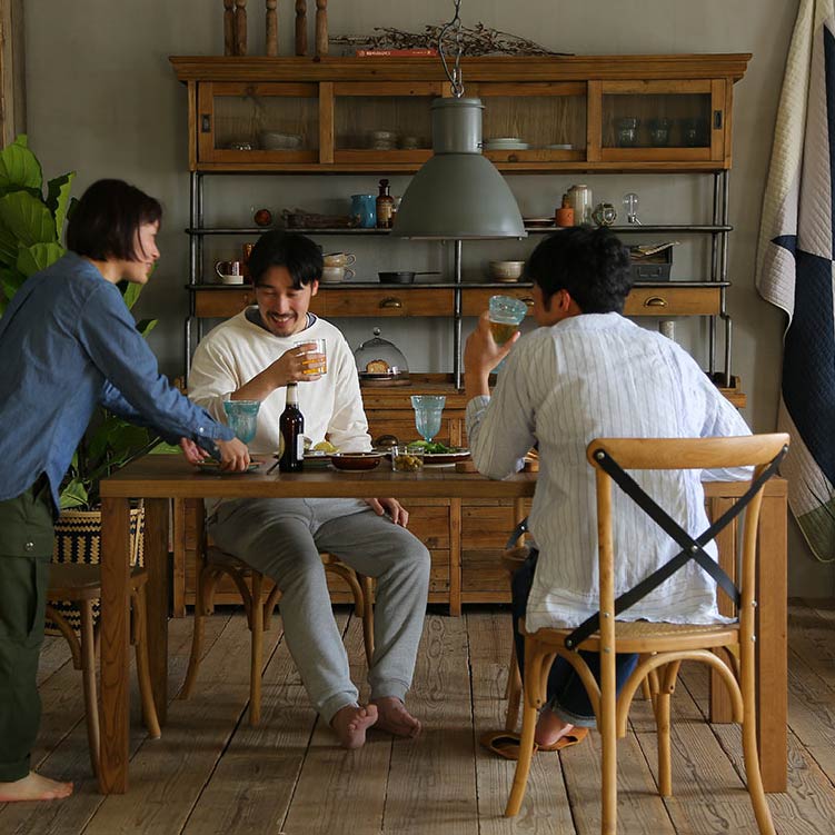 クロスバック ダイニングチェア