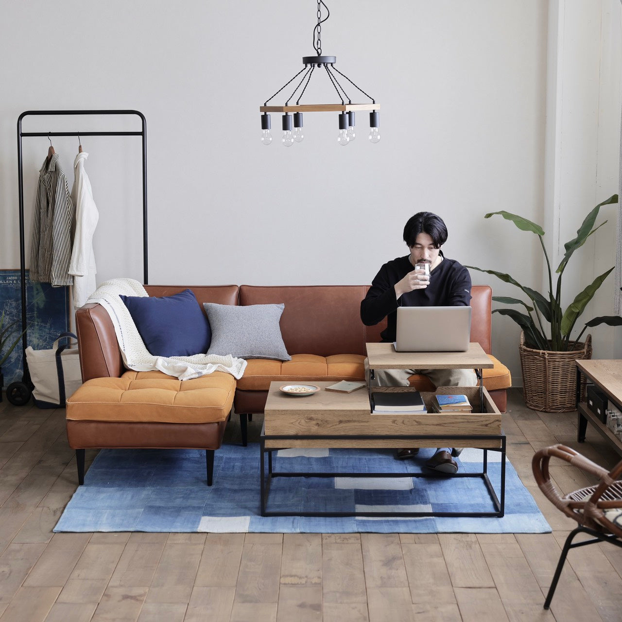 デニムパッチ ラグ