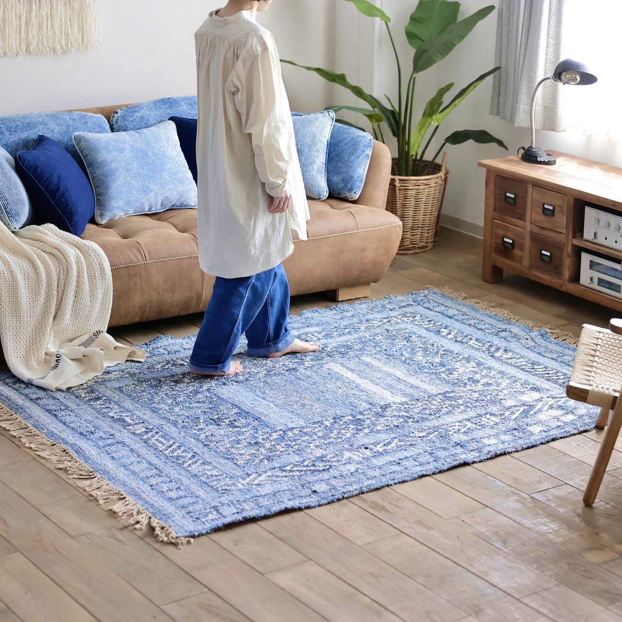 デニムキリム ラグ