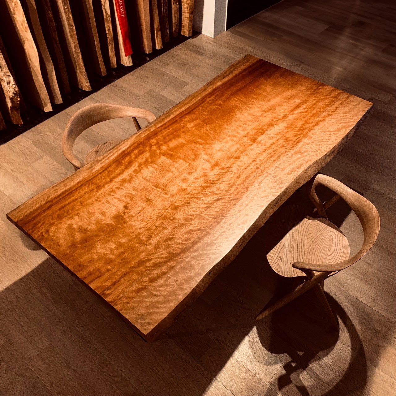 一枚板　ボセ(杢)　711-1/2-17-2　(W200cm)　ダイニングテーブル