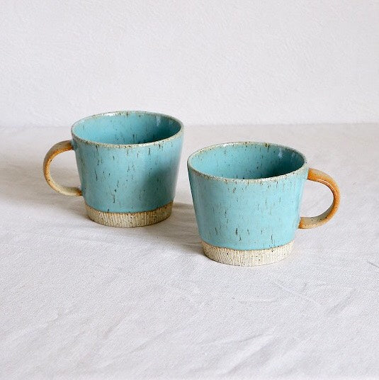 ターコイズブルーペアマグ