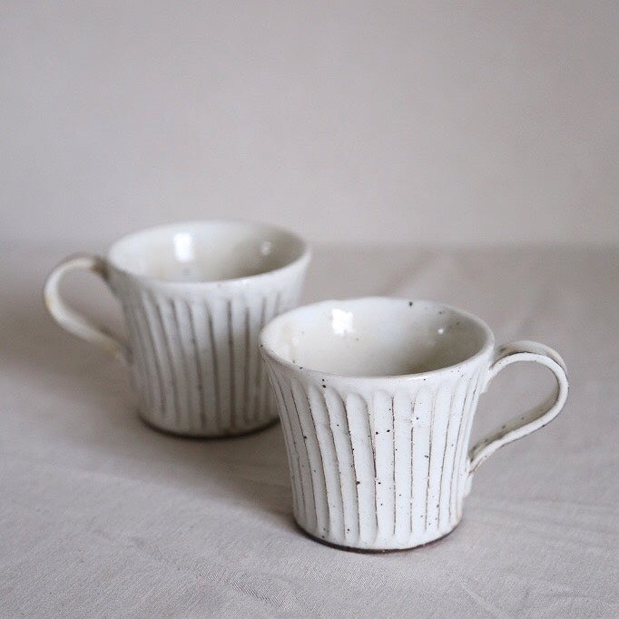 粉引削ぎ目ペアマグ